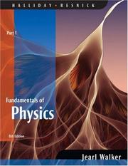 Front cover of Fundamentals of Physics, (Chapters 1 - 11) by Jearl Walker