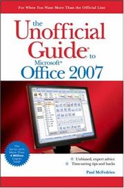 Front cover of The Unofficial Guide to Microsoft Office 2007 (Unofficial Guides) by Paul McFedries
