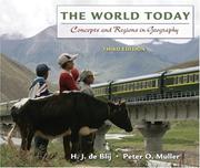 Cover of The world today by Harm J. de Blij