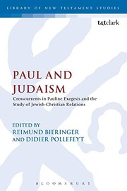 Front cover of Paul and Judaism by Reimund Bieringer