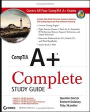 Cover of CompTIA A+ Complete Study Guide by Quentin Docter
