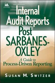 Cover of Internal Audit Reports Post Sarbanes-Oxley by Susan M. Switzer