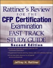 Cover of Rattiner's Review for the CFP Certification Examination, Fast Track Study Guide by Jeffrey H. Rattiner