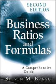 Cover of Business Ratios and Formulas by Steven M. Bragg