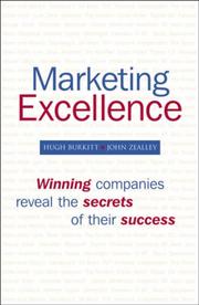 Cover of Marketing excellence by Hugh Burkitt