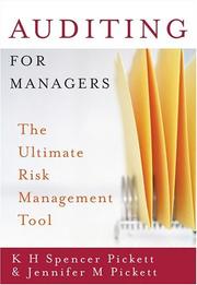 Cover of Auditing for Managers by K. H. Spencer Pickett