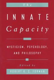 Cover of The innate capacity by Robert K. C. Forman