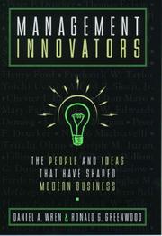 Cover of Management innovators by Daniel A. Wren