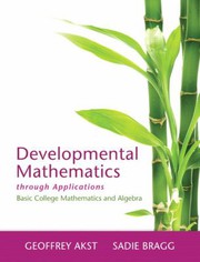 Cover of Developmental mathematics through applications by Geoffrey Akst