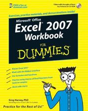 Cover of Excel 2007 Workbook For Dummies (For Dummies (Computer/Tech)) by Greg Harvey