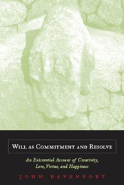 Cover of Will as commitment and resolve by John J. Davenport
