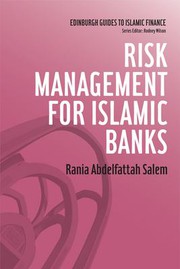 Front cover of Risk management for Islamic banks by Rania Abdelfattah Salem