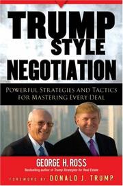 Front cover of Trump-Style Negotiation by George H. Ross