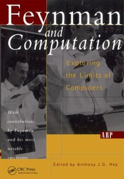 Front cover of Feynman and computation by Anthony J. G. Hey