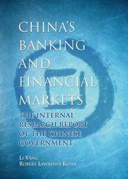 Cover of China's banking & financial markets by Li Yang