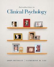 Cover of Introduction to clinical psychology by John Hunsley