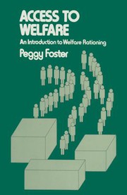 Cover of Access to welfare by Peggy Foster