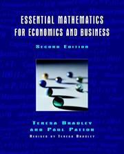 Front cover of Essential mathematics for economics and business by Teresa Bradley