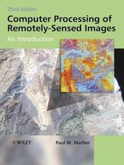 Cover of Computer processing of remotely-sensed images by Paul M. Mather
