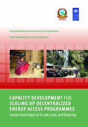 Front cover of Capacity development for scaling up decentralized energy access programmes by Elisabeth Clemens