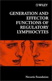 Cover of Generation and Effector Functions of Regulatory Lymphocytes (Novartis Foundation Symposia) by Novartis Foundation