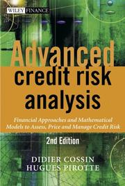 Cover of Advanced credit risk analysis by Didier Cossin