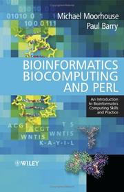 Cover of Bioinformatics, biocomputing and Perl by Michael Moorhouse