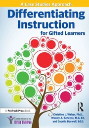 Front cover of Differentiating Instruction for Gifted Learners by Christine l. Weber
