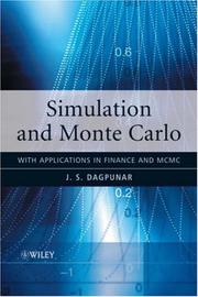Cover of Simulation and Monte Carlo by J. S. Dagpunar