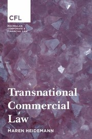 Cover of Transnational Commercial Law by Maren Heidemann