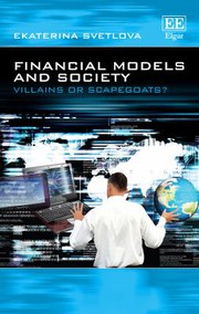 Front cover of Financial Models and Society by Ekaterina Svetlova