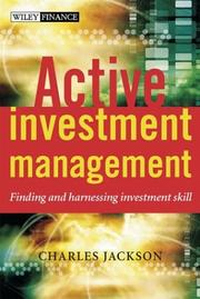Cover of Active Investment Management by Charles Jackson