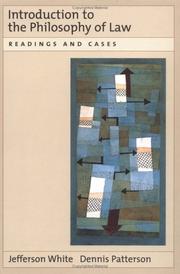Front cover of Introduction to the philosophy of law by Jefferson White