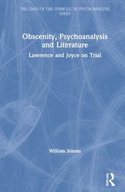 Cover of Obscenity Psychoanalysis and Literature by William Simms
