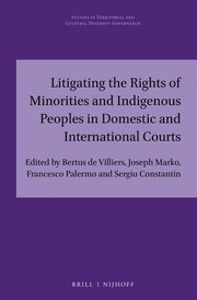 Cover of Litigating the Rights of Minorities and Indigenous Peoples in Domestic and International Courts by Bertus de Villiers
