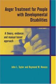 Cover of Anger treatment for people with developmental disabilities by John L. Taylor