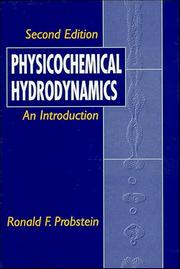 Cover of Physicochemical hydrodynamics by Ronald F. Probstein