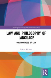 Cover of Law and the Philosophy of Language by Pascal Richard