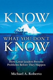 Cover of Know what you don't know by Michael A. Roberto
