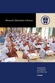 Front cover of Monastic Education in Korea by Uri Kaplan