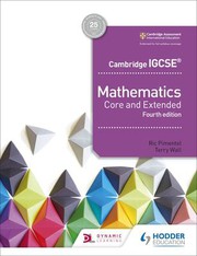 Front cover of Cambridge IGCSE Mathematics Core and Extended 4th Edition by Ric Pimentel