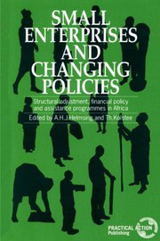 Front cover of Small enterprises and changing policies by A. H. J. Helmsing