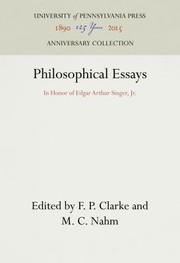 Front cover of Philosophical Essays by F. P. Clarke