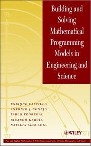 Cover of Building and solving mathematical programming models in engineering and science by Castillo, Enrique