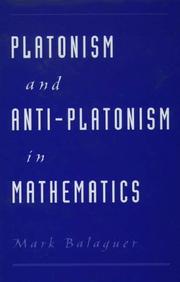 Front cover of Platonism and Anti-Platonism in Mathematics by Mark Balaguer