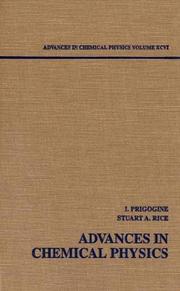 Cover of Advances in chemical physics by I. Prigogine