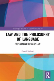 Front cover of Law and Philosophy of Language by Pascal Richard