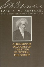 Front cover of A preliminary discourse on the study of natural philosophy by John Frederick William Herschel