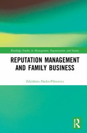 Front cover of Reputation Management and Family Business by Zdzisawa Dacko-Pikiewicz