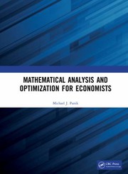 Cover of Mathematical Analysis and Optimization for Economists by Michael J. Panik